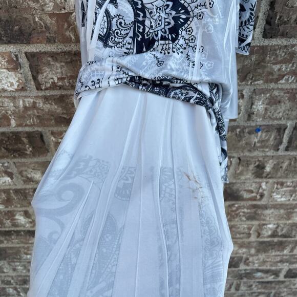 Vintage Y2K Wetseal Chiffon Tiered Paisley Spaghetti Strap‎ Cami Blouse Flowy - Picture 4 of 10